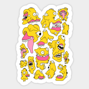 Strange Yellow Creature Parade Sticker